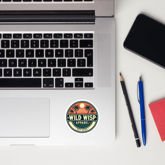 'Wild Wisp Apparel Tropical' Sticker Sticker