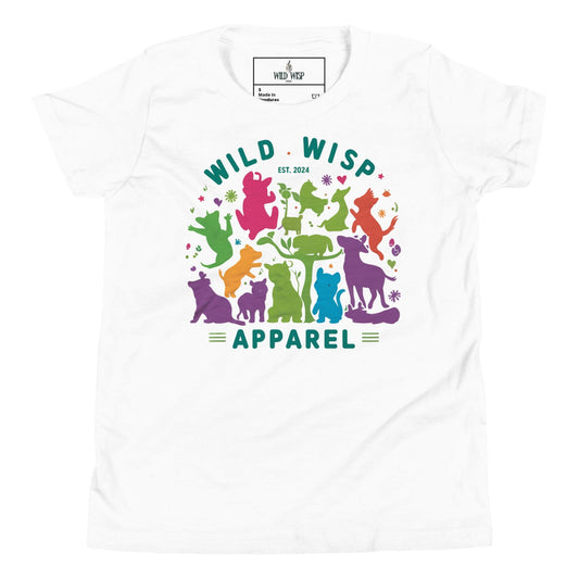 'Wild Wisp Apparel with Colorful Wildlife' Youth Short Sleeve T-Shirt T-Shirts
