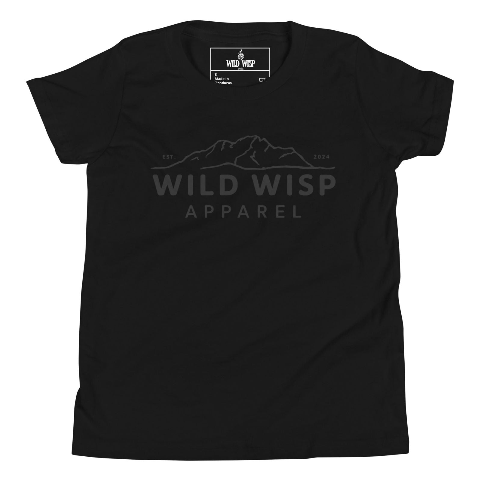 Wild Wisp Apparel with Mountains' Youth Short Sleeve T-Shirt T-Shirts
