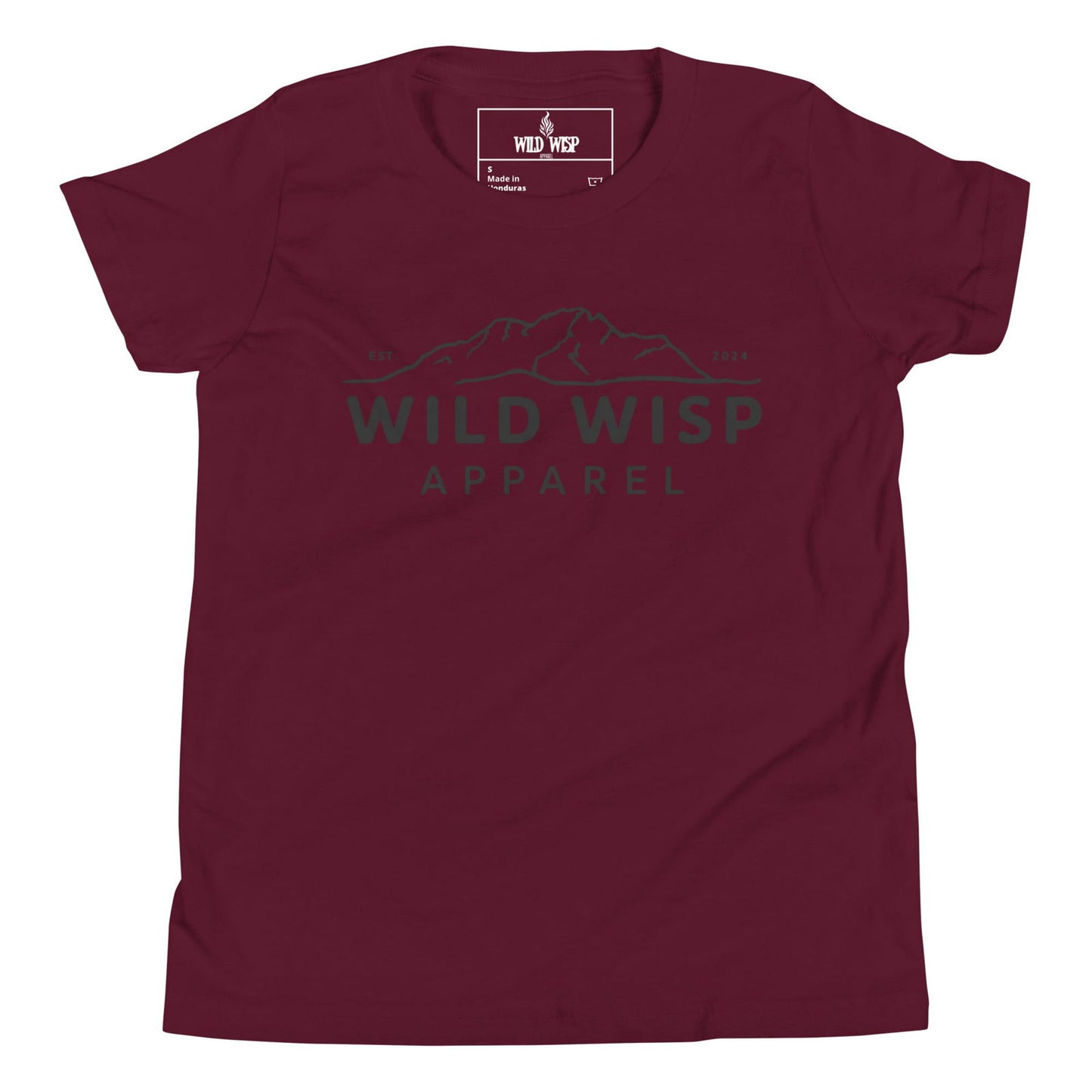Wild Wisp Apparel with Mountains' Youth Short Sleeve T-Shirt T-Shirts
