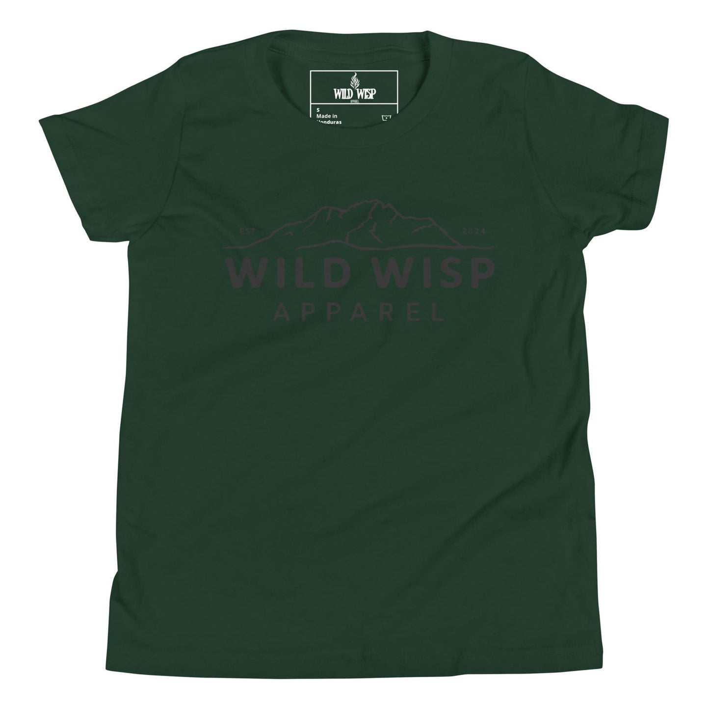 Wild Wisp Apparel with Mountains' Youth Short Sleeve T-Shirt T-Shirts