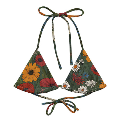 'Wildflower Meadows' Recycled string bikini top Swimwear