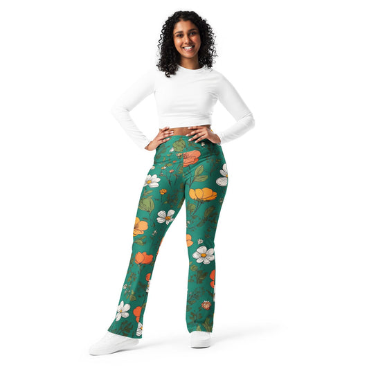 Wildflowers' Flare leggings with pockets Leggings