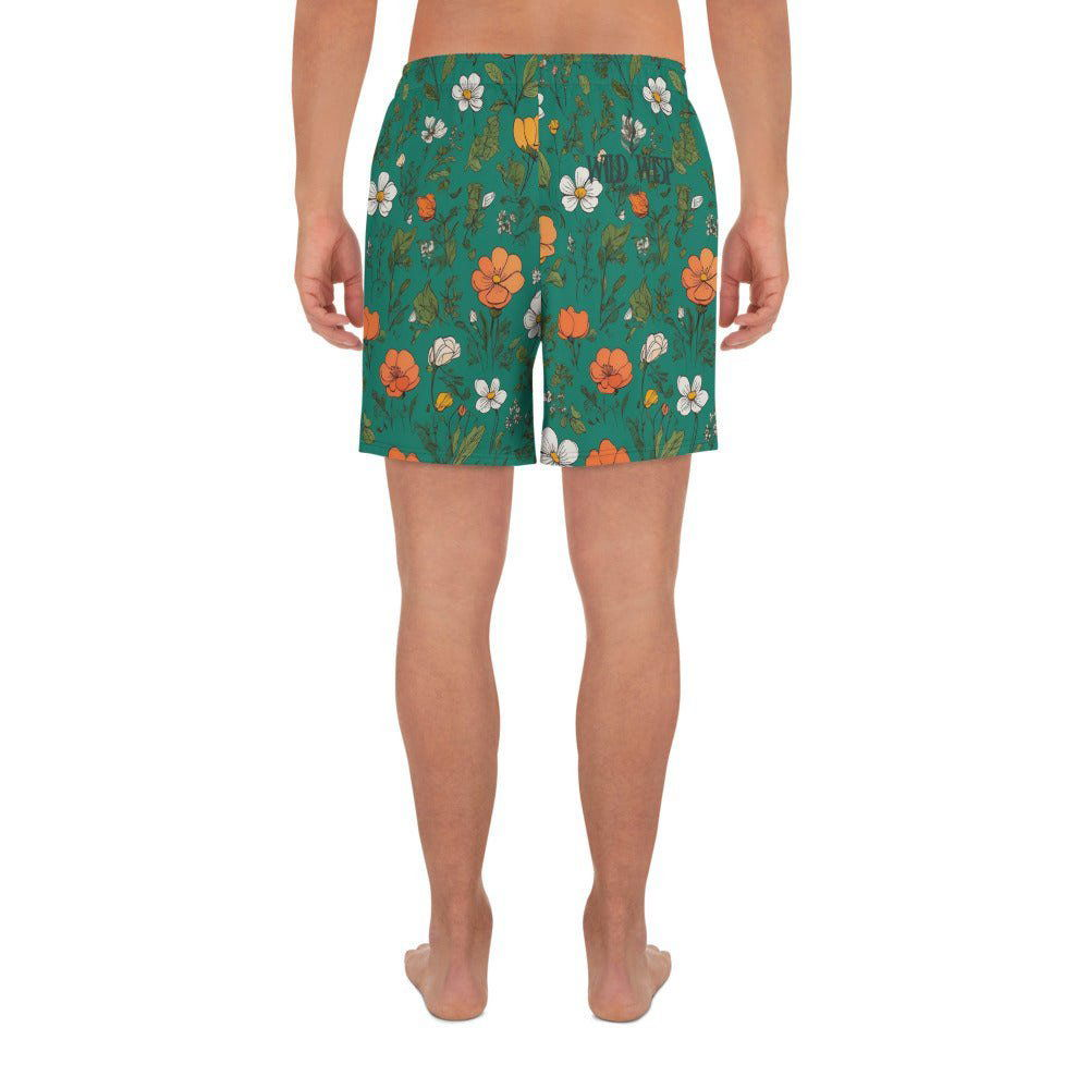 'Wildflowers' Men's Recycled Athletic Shorts - Wild Wisp Apparel