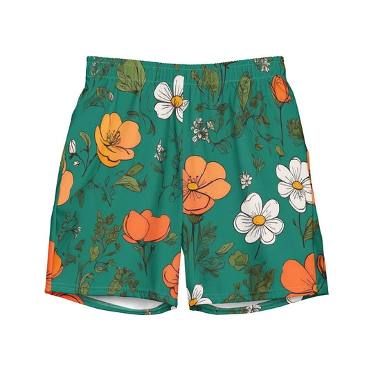'Wildflowers' Men's recycled swim trunks Swimwear