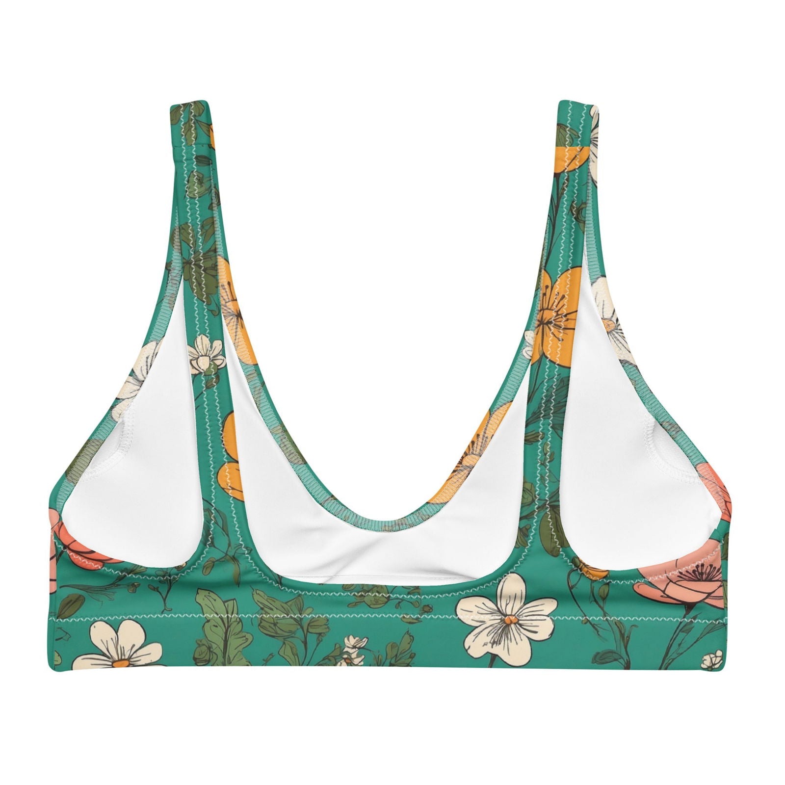 'Wildflowers' Recycled padded bikini top Swimwear