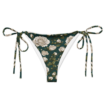 'White Roses' Recycled string bikini bottom Swimwear
