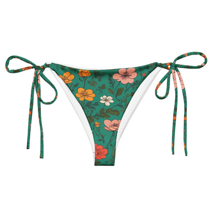 'Wildflowers' Recycled string bikini bottom - Wild Wisp Apparel