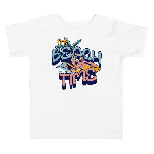 'It's Beach Time' Toddler Short Sleeve Tee T-Shirts