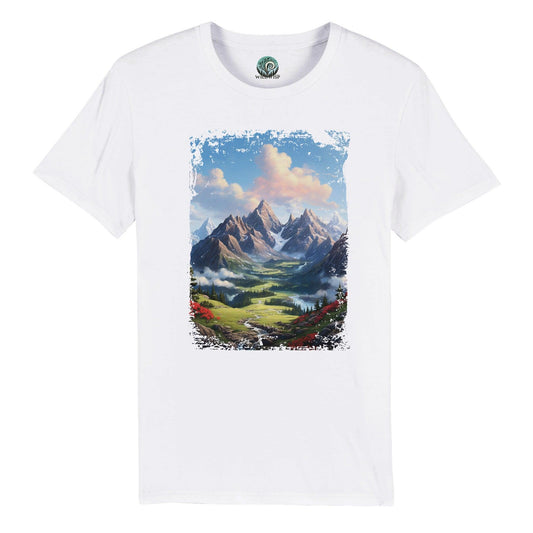 "Alpine Echoes" Organic Unisex Crewneck T-shirt - Wild Wisp Apparel