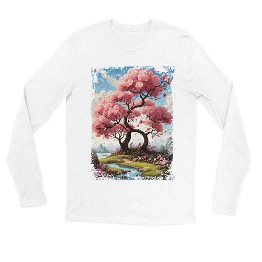 "Cherry Blossom Serenity" Unisex Longsleeve T-shirt - Wild Wisp Apparel