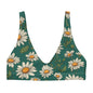 'Daisy Flowers' Recycled padded bikini top - Wild Wisp Apparel