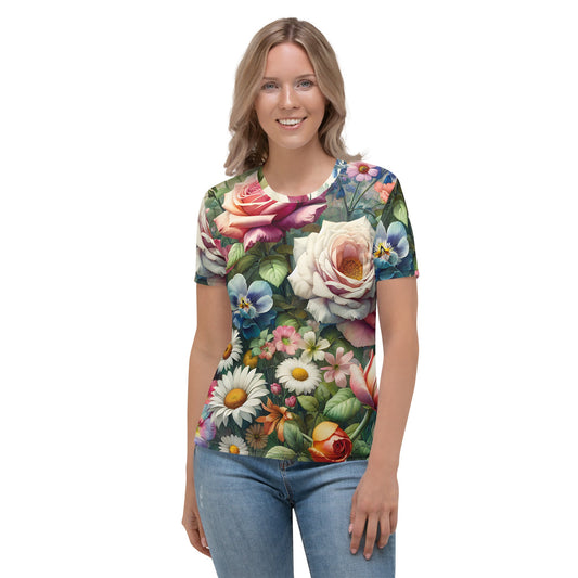 'Garden Flowers' Women's T-shirt - Wild Wisp Apparel