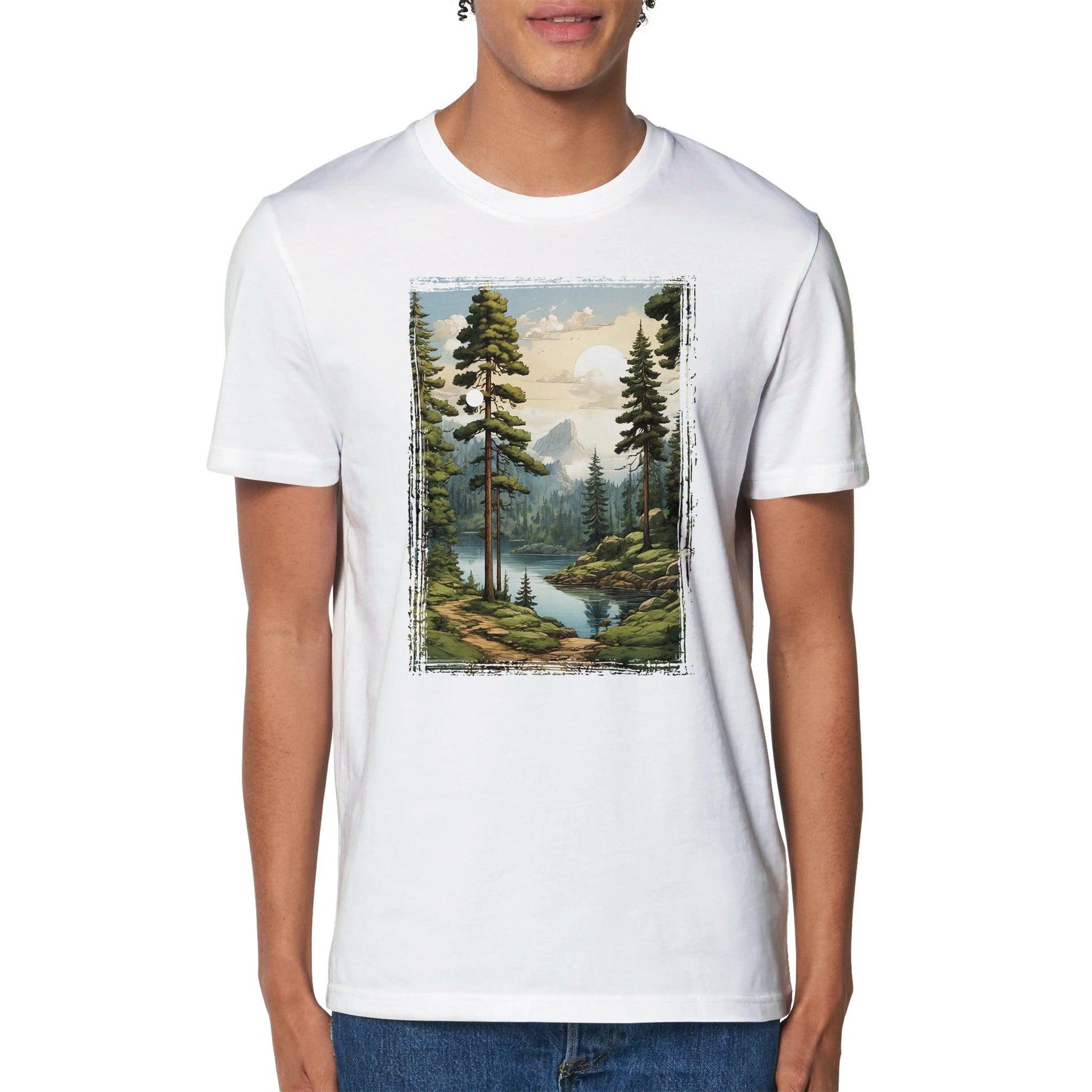 "Lakeside Reverie" Organic Unisex Crewneck T-shirt - Wild Wisp Apparel