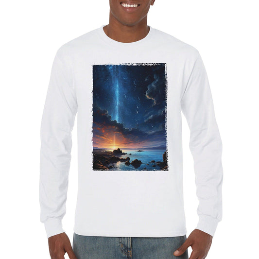 "Meteor Shower At Dusk" Unisex Longsleeve T-shirt - Wild Wisp Apparel