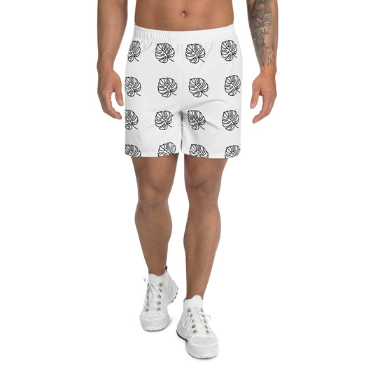 Monstera Leaf Men's Recycled Athletic Shorts - Wild Wisp Apparel