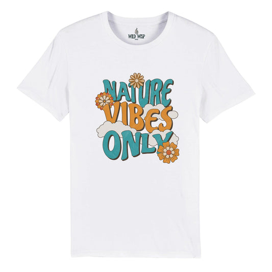 'Nature Vibes Only' Organic Unisex Crewneck T-shirt - Wild Wisp Apparel