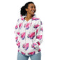 'Philodendron Pink Princess' Recycled Unisex Zip Hoodie - Wild Wisp Apparel
