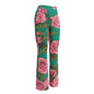Pink Roses' Flare leggings with pockets - Wild Wisp Apparel