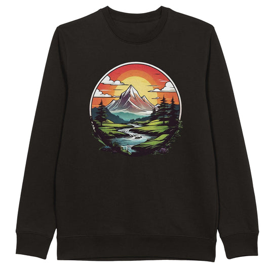 "Summit Solace" Organic Unisex Crewneck Sweatshirt - Wild Wisp Apparel