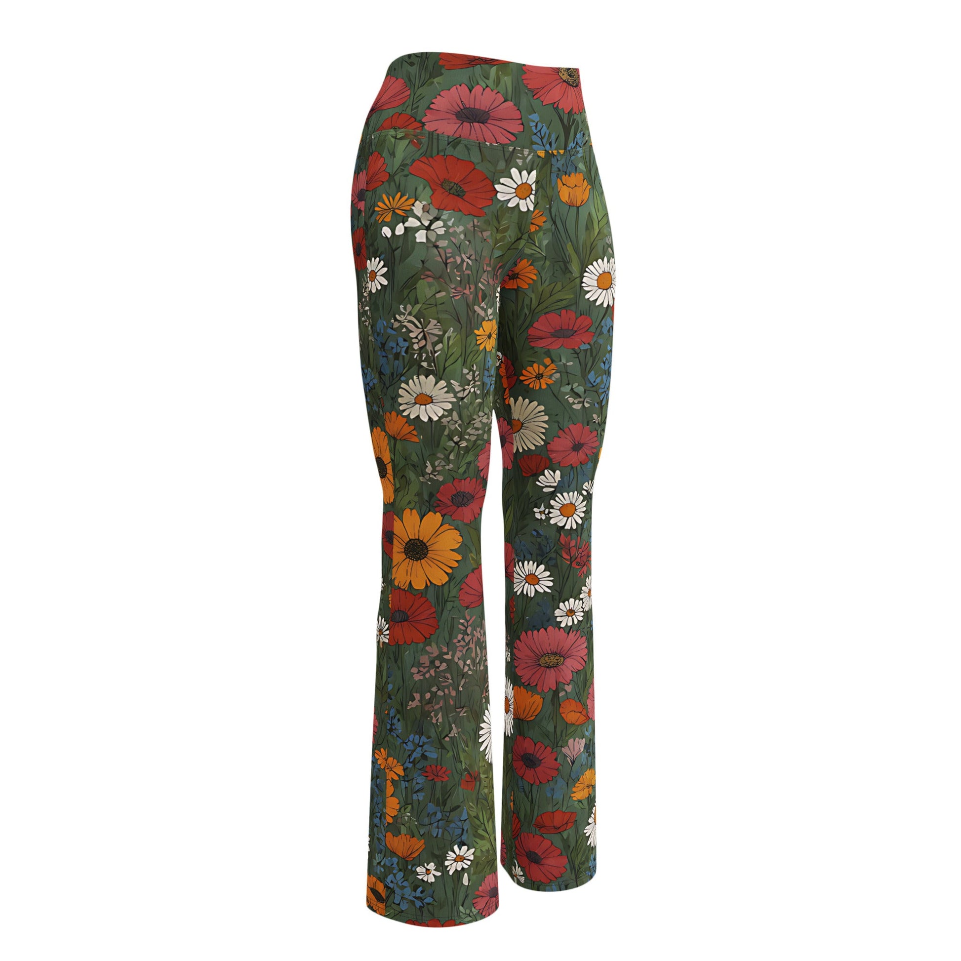 Wildflower Meadow' Flare leggings with pockets - Wild Wisp Apparel