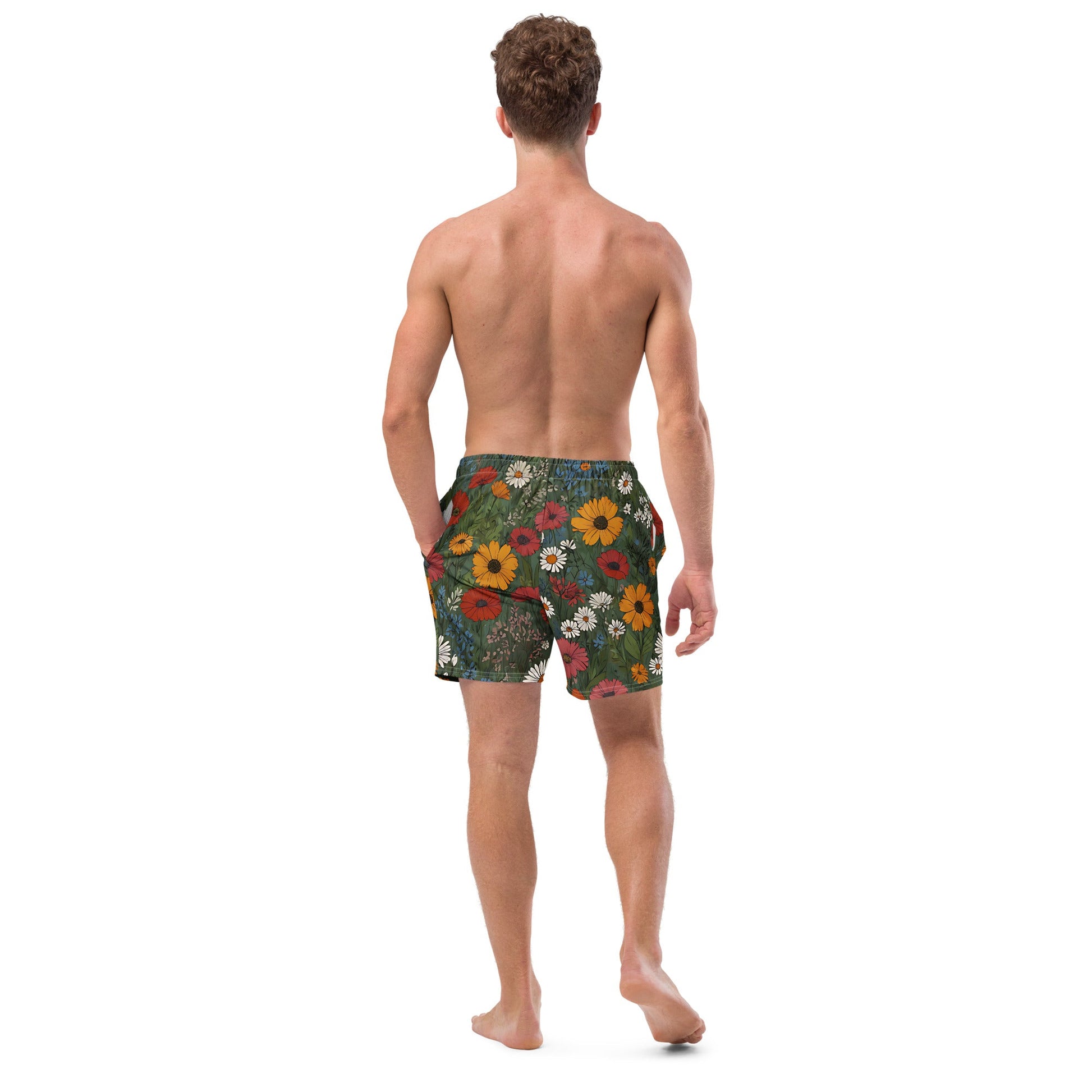'Wildflower Meadows' Men's recycled swim trunks - Wild Wisp Apparel